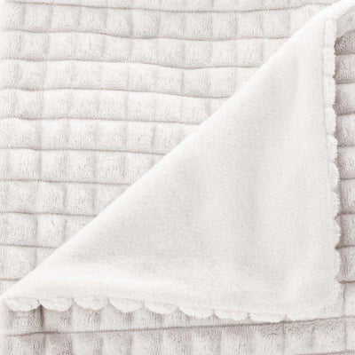 Koc na łóżko 125 x 150 cm, kolor biały