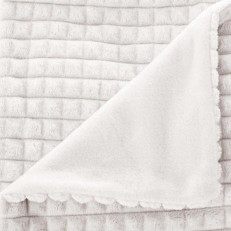 Koc na łóżko 125 x 150 cm, kolor biały