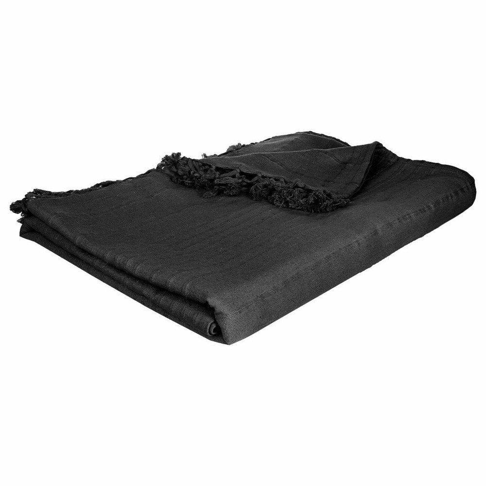 Narzuta na łóżko w kolorze czarnym, 250 x 230 cm, Atmosphera