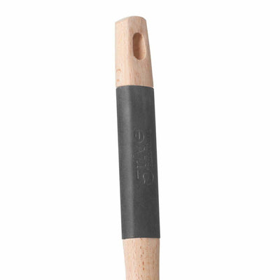 Łyżka cedzakowa silikonowa z drewnianą rączką, 32 cm