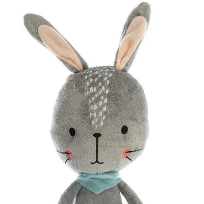 Pluszak dla dziecka z motywem króliczka, 40 cm, kolor szary