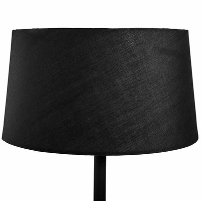 Lampa stołowa z abażurem, metalowa, dekoracyjna, kolor czarny, Atmosphera
