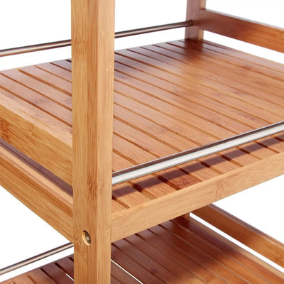 Wózek wielofunkcyjny kuchenny, 3 poziomy, 45 x 38 x 74 cm, bambusowy