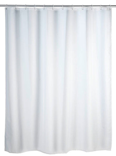 Zasłona prysznicowa, tekstylna, kolor biały, 180x200 cm, WENKO