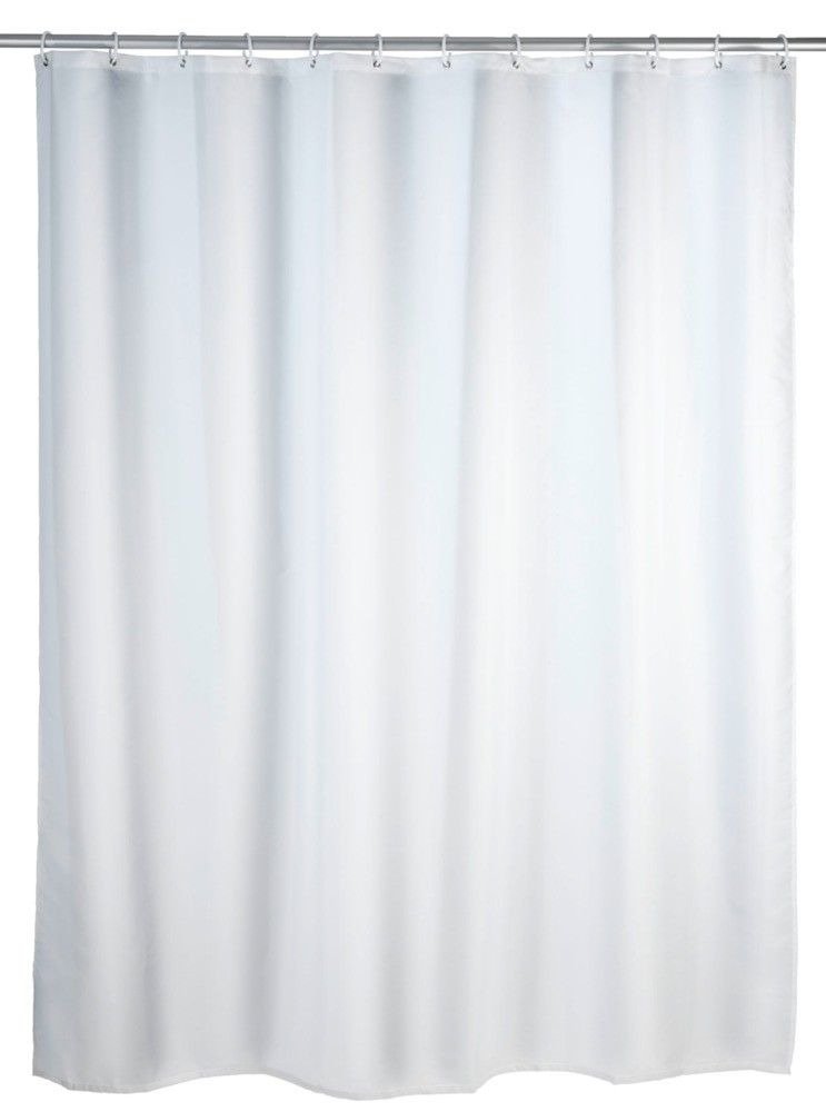 Zasłona prysznicowa, tekstylna, kolor biały, 180x200 cm, WENKO