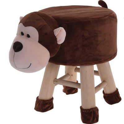 Pufa dla dzieci małpka, na drewnianych nogach, Home & Styling