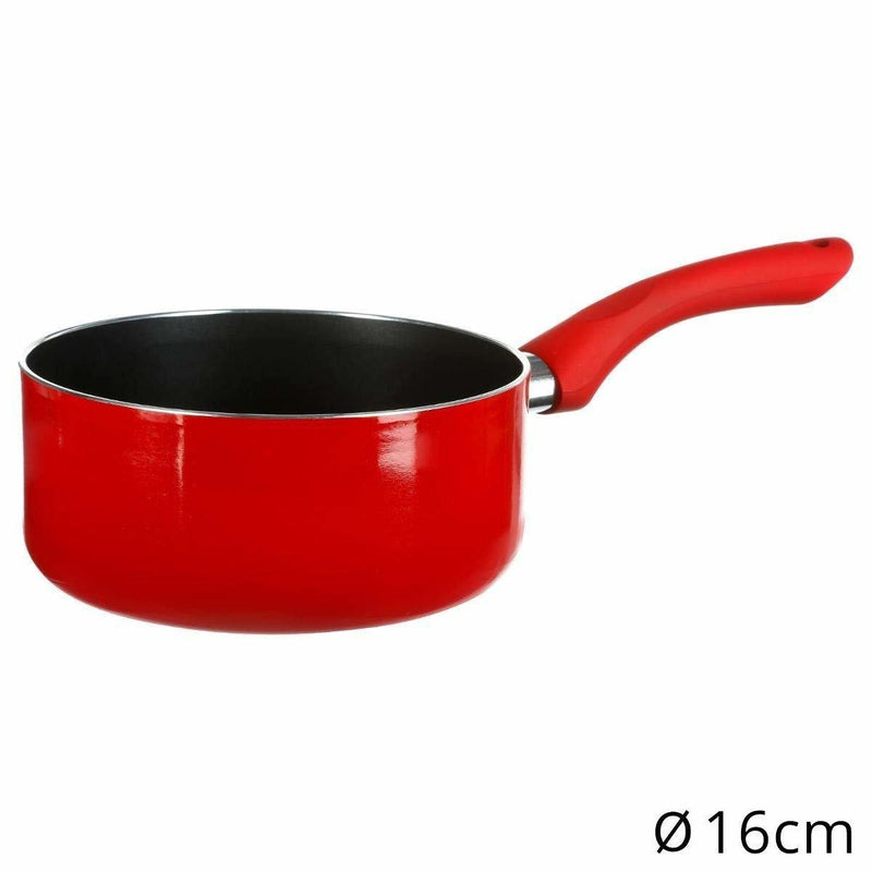 Rondel kuchenny z rączką, aluminum, garnek, Ø 16 cm, kolor czerwony