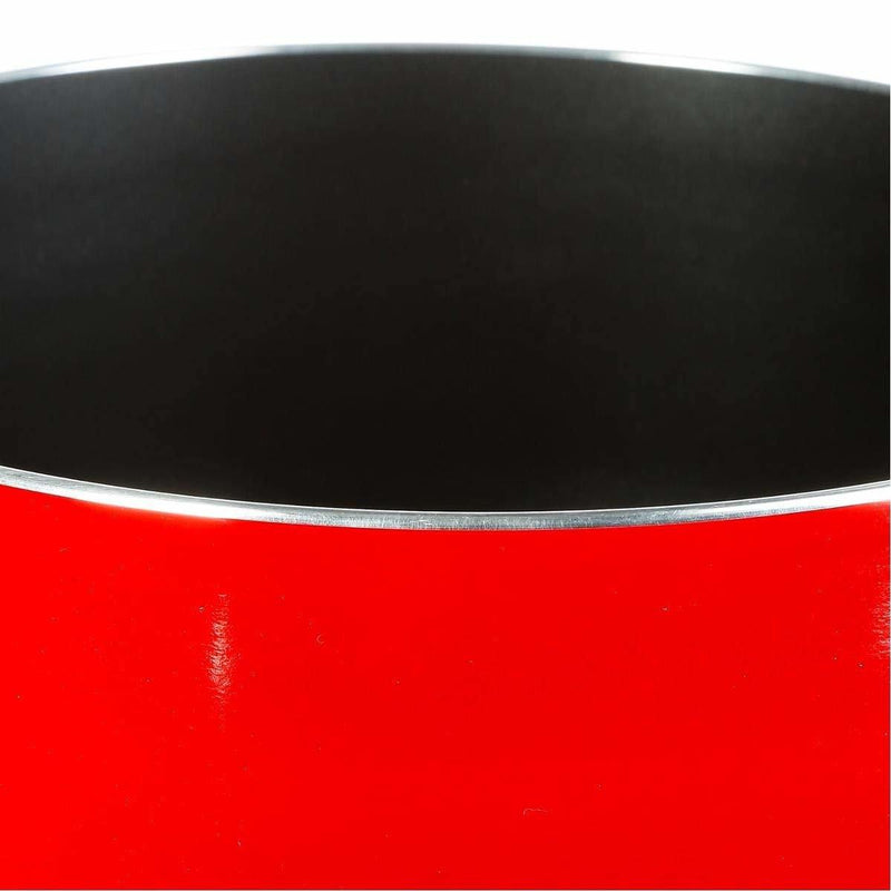 Rondel kuchenny z rączką, aluminium, garnek, Ø 18 cm, kolor czerwony