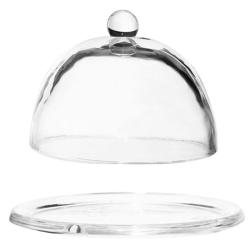 Maselniczka szklana, pojemnik na masło z kloszem, Ø 14 cm
