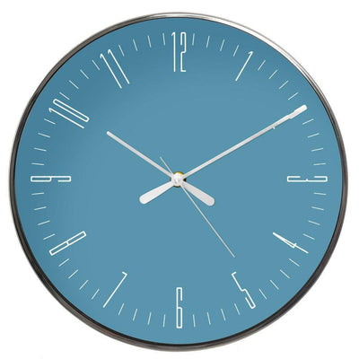 Zegar z cichym mechanizmem Ø 33 cm, niebieski
