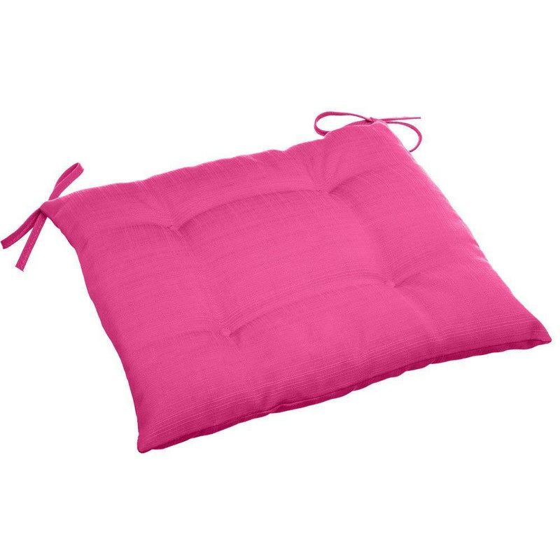 Poduszka na krzesło z wiązaniem, kwadratowa, kolor różowy