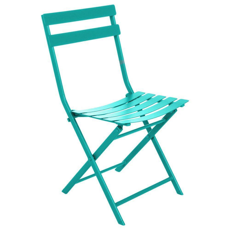 Krzesło ogrodowe, składane, na balkon, kolor turkusowy