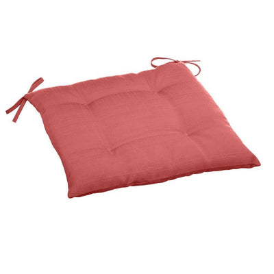 Poduszka na krzesło z wiązaniem, pikowana, kolor czerwony