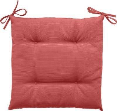 Poduszka na krzesło z wiązaniem, pikowana, kolor czerwony