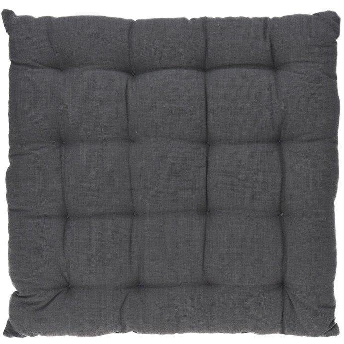 Poduszka na krzesło, kwadratowa, 40 x 40 cm, kolor ciemnoszary