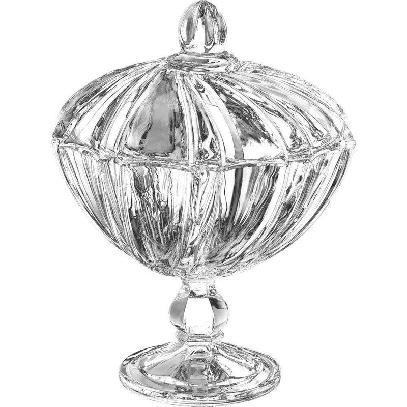 Cukierniczka kryształowa z pokrywką, Ø 19 cm, szklana