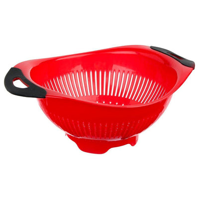 Sitko kuchenne, durszlak, cedzak z rączkami, Ø 24 cm, kolor czerwony