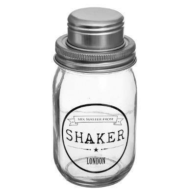 Shaker do napojów 500 ml + 6 x mini słoik, szklanka, zestaw 7 elementów