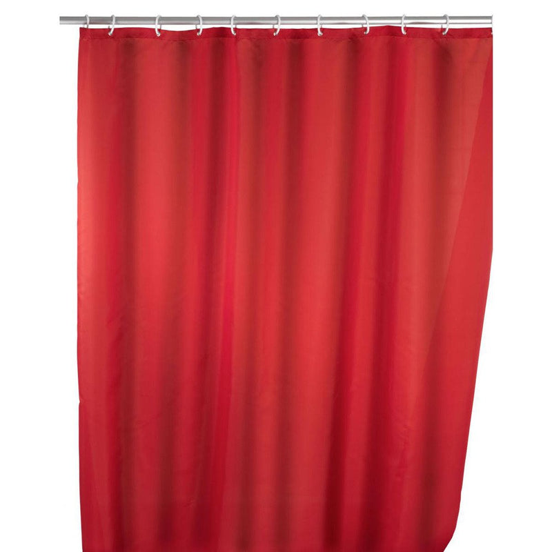 Zasłona prysznicowa, tekstylna, kolor czerwony, 180x200 cm, WENKO