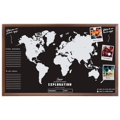 Tablica z motywem mapy świata COLONIAL, 78 x 48 cm