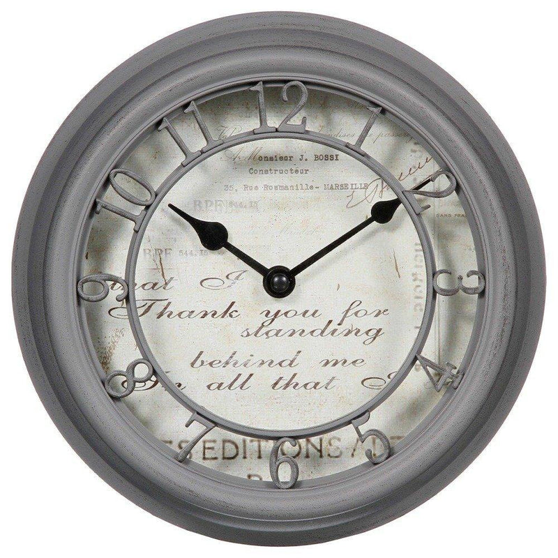 Zegar do salonu vintage, Ø 22 cm, wskazówkowy