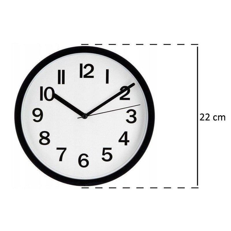 Zegar biurowy na ścianę, Ø 22 cm, klasyczny