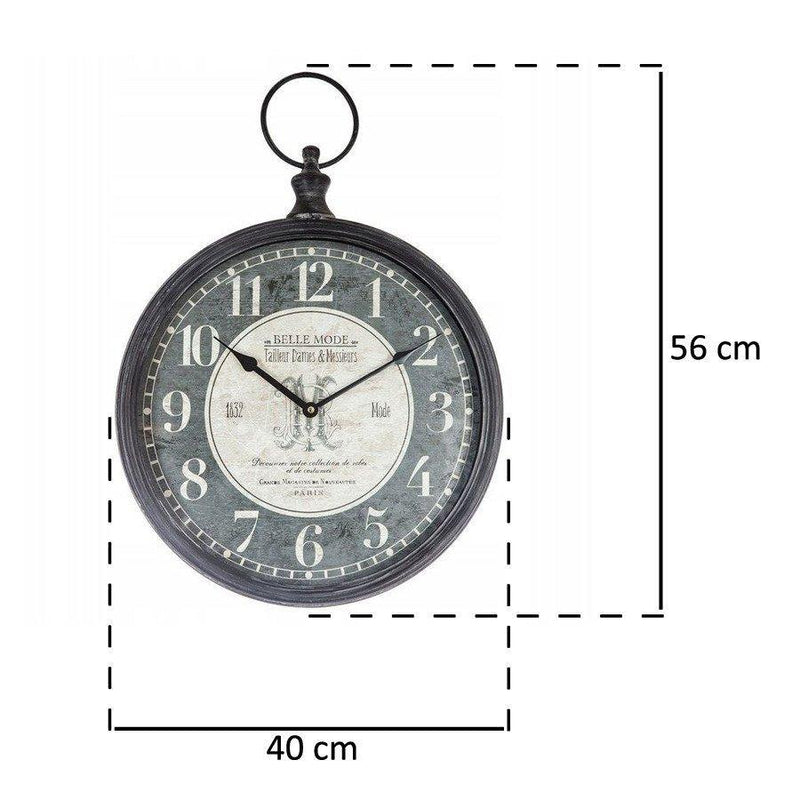 Zegar do salonu na ścianę, Ø 40 cm, z czytelnymi cyframi