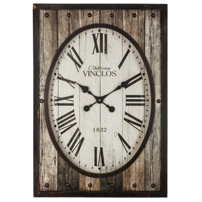 Zegar ścienny w starym stylu, 50 x 70 cm, prostokątny