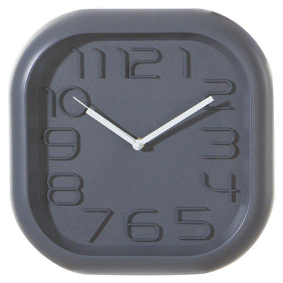 Kwadratowy zegar ścienny, wiszący zegar na ścianę, 3D efekt, 30 x 30 cm, kolor czarny