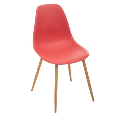 Krzesło loftowe do jadalni, styl skandynawski, kolor czerwony
