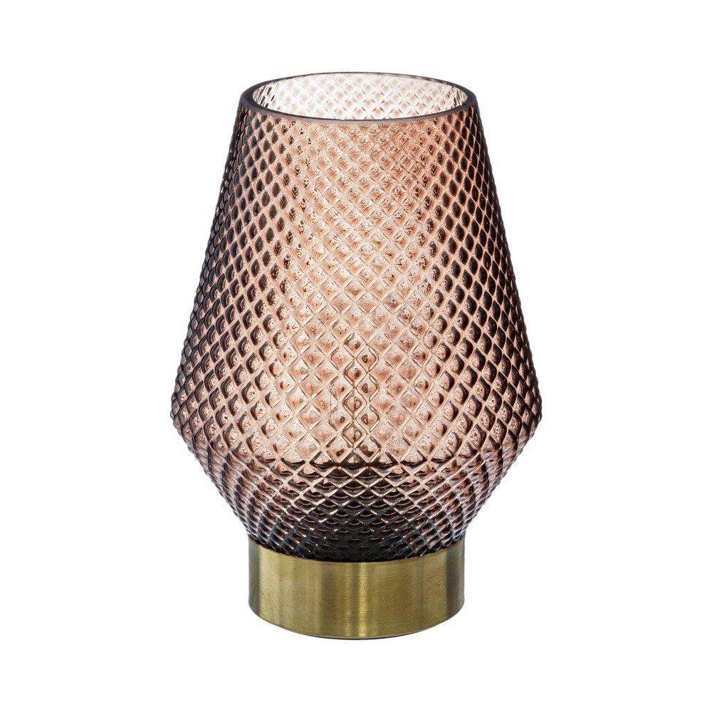Lampa stołowa LED, szklana, 17 cm