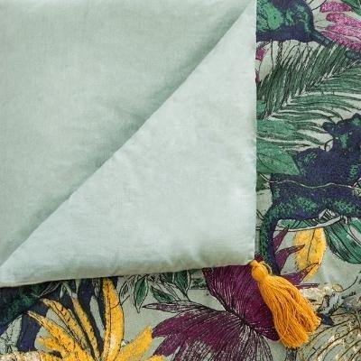 Narzuta na łóżko ANIMAL, bawełniana, liście tropikalne, 80 x 180 cm