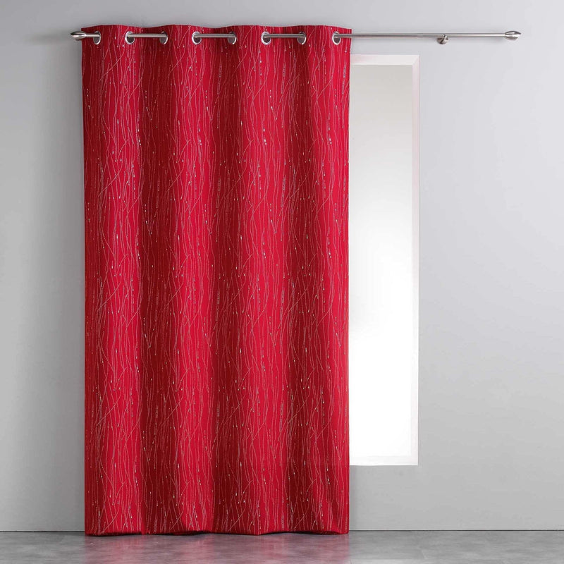 Zasłona na przelotkach 140 x 260 cm FILIANE, czerwona