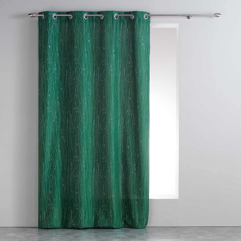 Zasłona na przelotkach 140 x 260 cm FILIANE, zielona