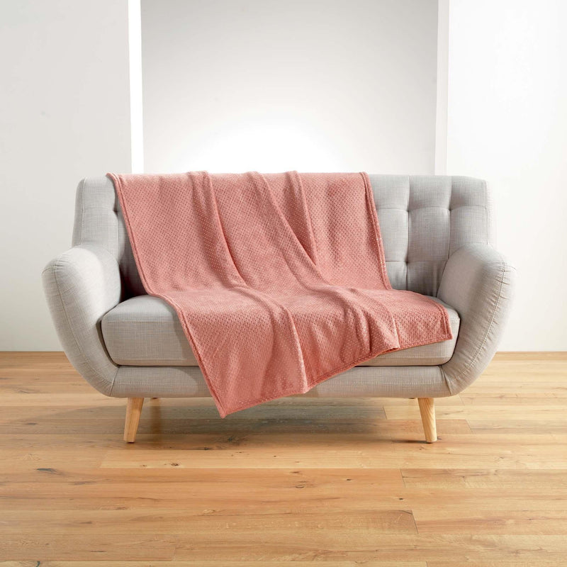 Narzuta na łóżko MAZARINE, 125 x 150 cm, różowa