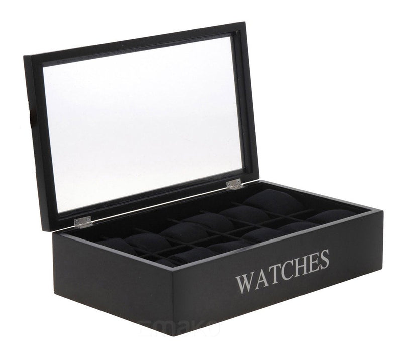 Drewniana szkatułka WATCHES na zegarki