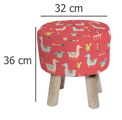 Stołek dla dzieci HAPPY LAMA Ø 32 cm