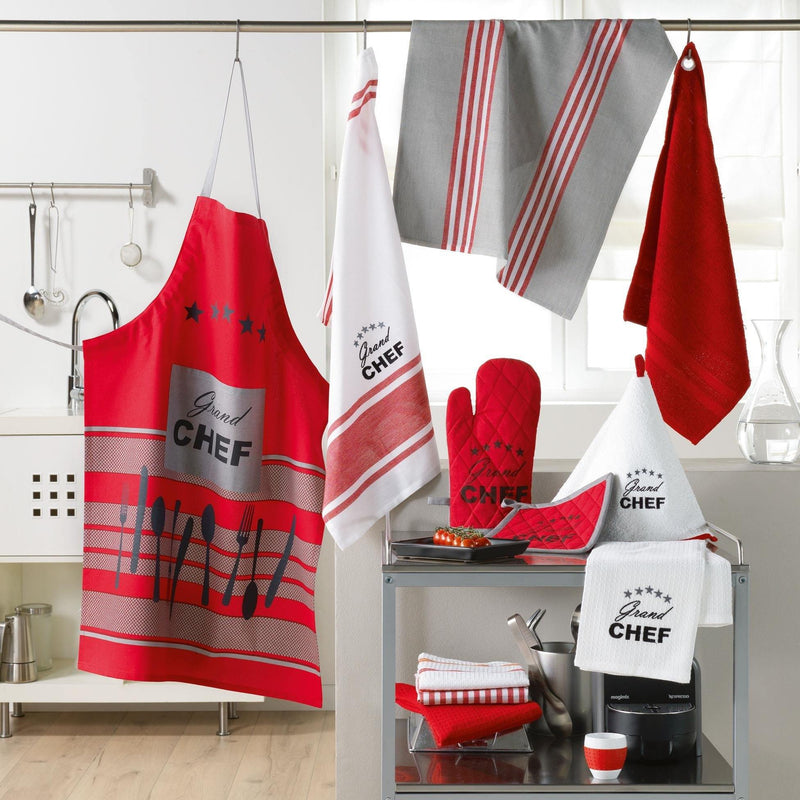 Ręczniki kuchenne 2 sztuki CHEF ETOILE, 50 x 70, kolor czerwony