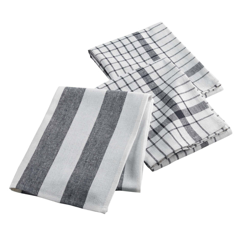 Ręczniki kuchenne 3 sztuki UTILO, 50 x 70 cm, kolor czarny