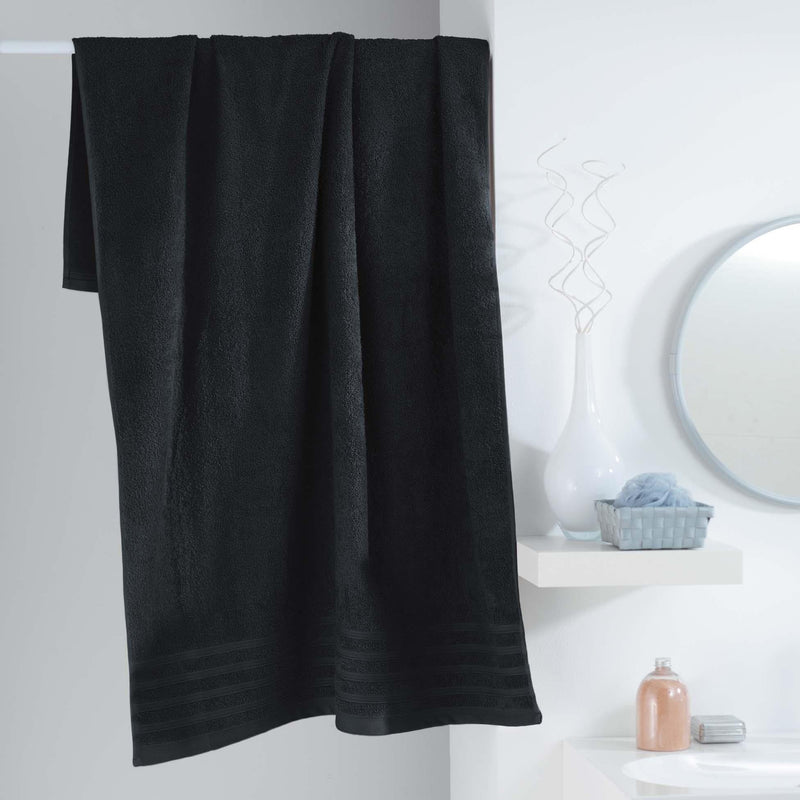 Ręcznik kąpielowy 90 x 150 cm VITAMINE, kolor czarny