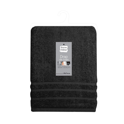 Ręcznik kąpielowy 90 x 150 cm VITAMINE, kolor czarny