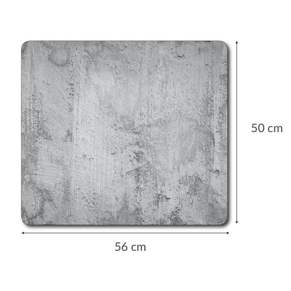 Szklana płyta ochronna na kuchenkę CONCRETE, 56 x 50 cm, KESPER