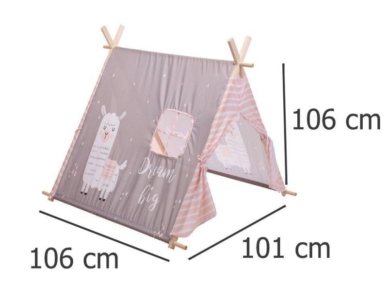 Namiot dla dzieci LAMA, 101x106x106 cm, różowy