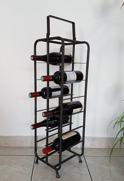 Stojak na wino, 12 butelek, 88 cm, metalowy