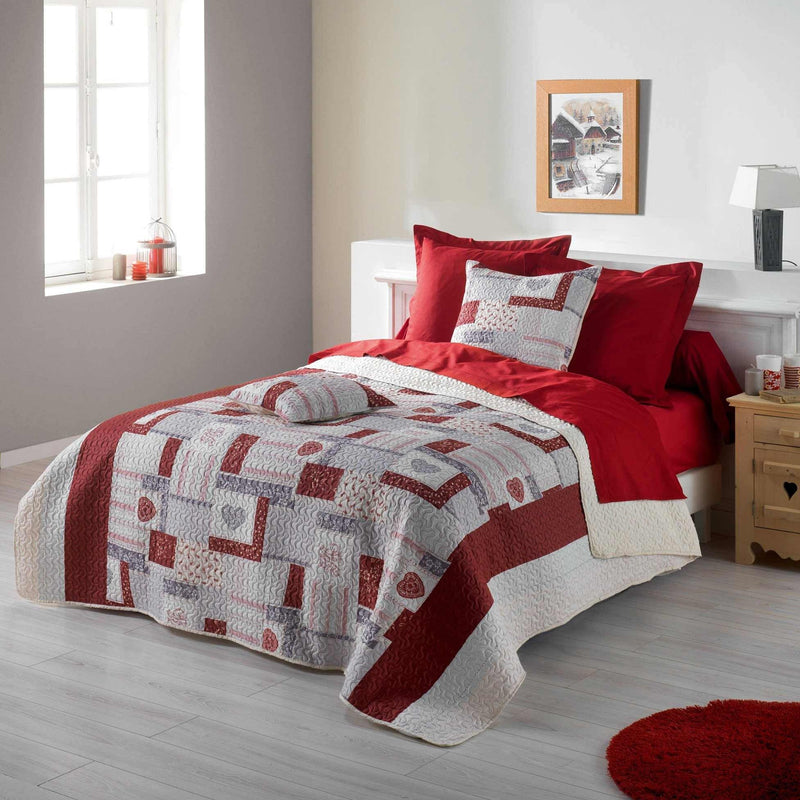 Narzuta na łóżko czerwona MARGAU, 220 x 240 cm
