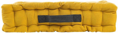 Poduszka na podłogę PACHA, 45 x 45  x 10 cm, żółta