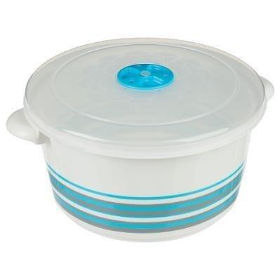Pojemnik na żywność do mikrofalówki 3 L, okrągły, kolor niebieski