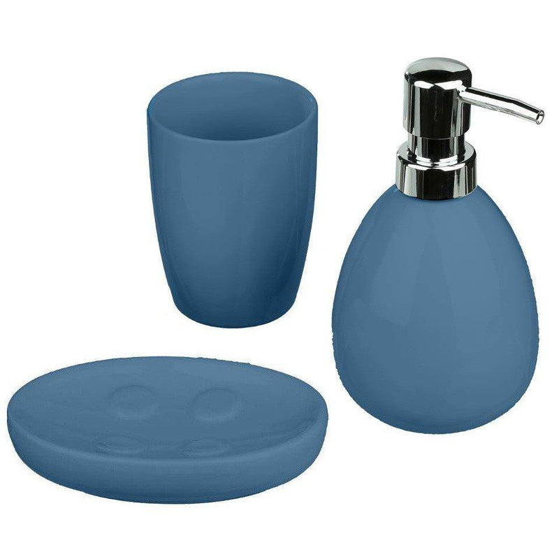 Zestaw akcesoriów łazienkowych MARINE, kolor niebieski