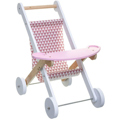 Wózek dla lalek z podstawką do karmienia, 51 cm, kolor różowy