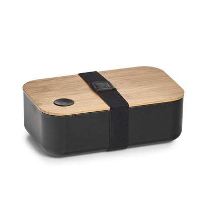 Lunchbox z przegródką, 19 x 12 x 7 cm, kolor czarny, ZELLER